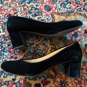 CL by Chinese Laundry Black Velvet Block Heels